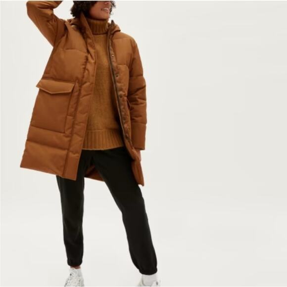 Everlane the ReNew Long Puffer in chestnut Size XL - Picture 12 of 13
